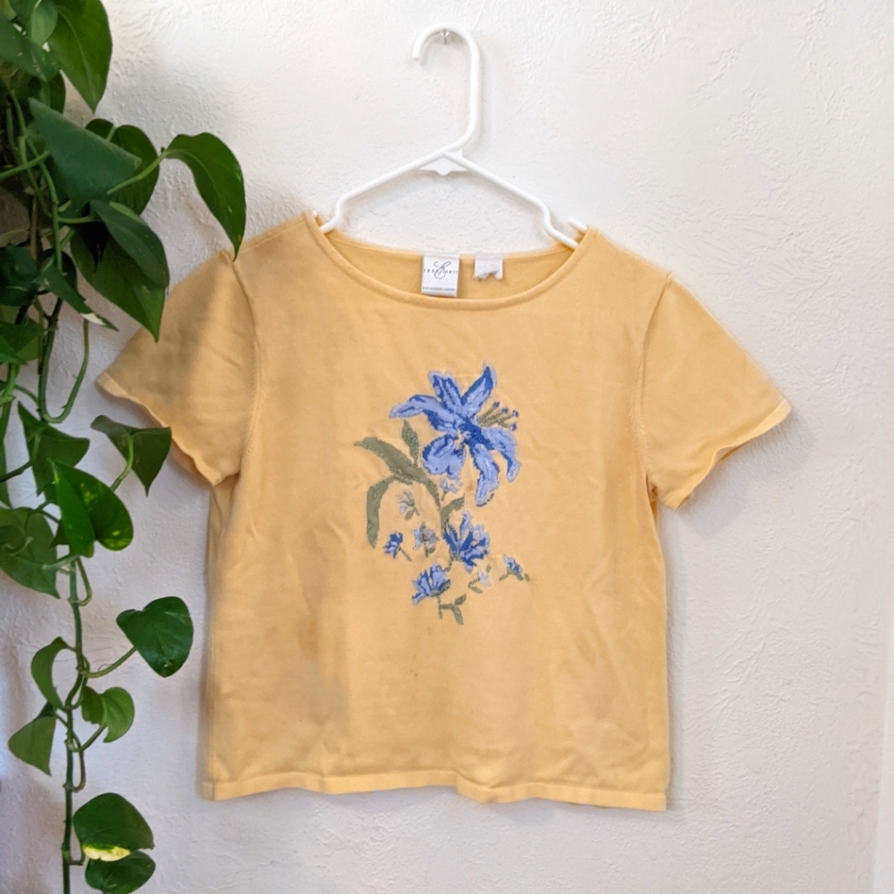 Embroidered Flower Sweater